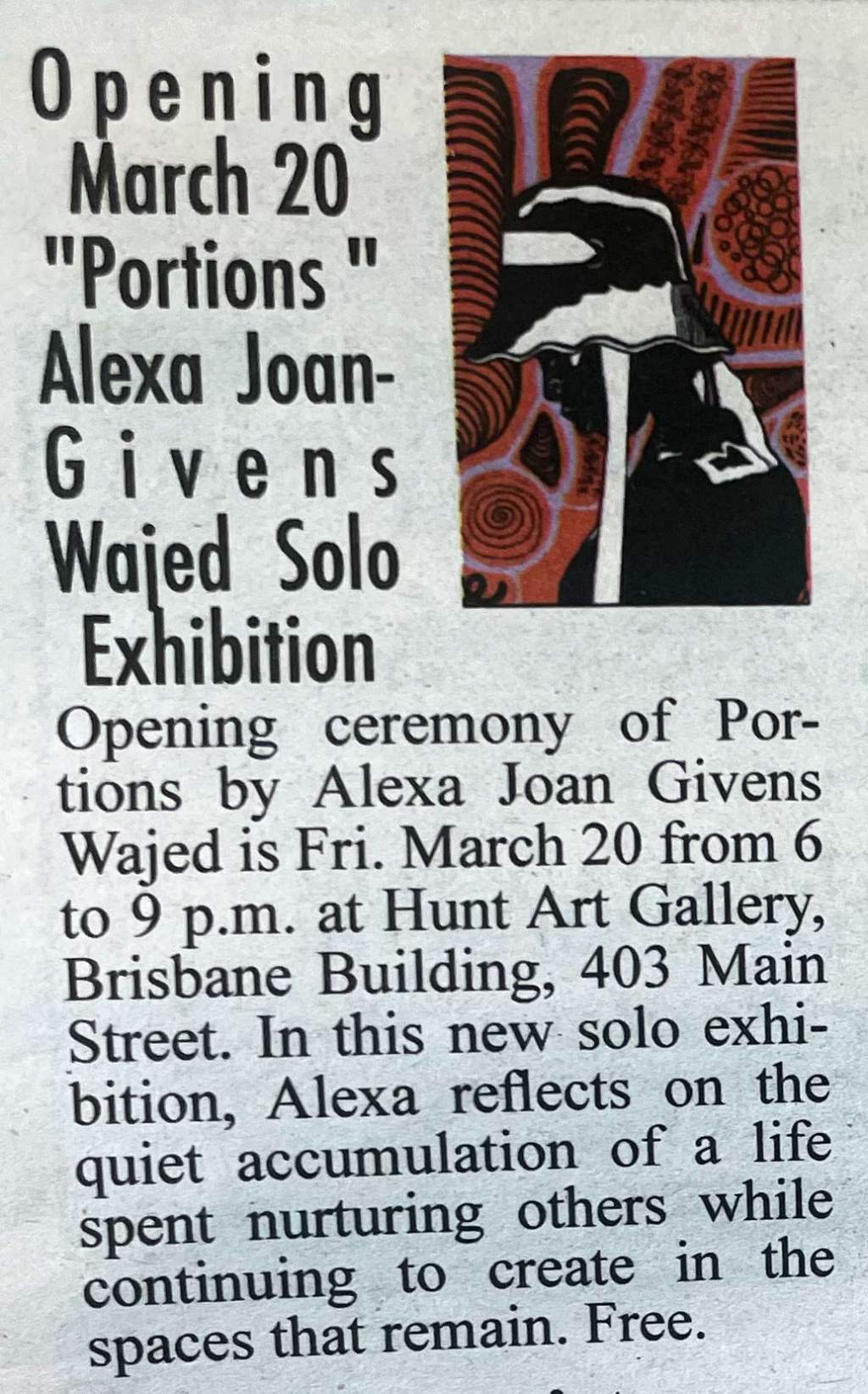 Buffalo Challenger Features Alexa Joan Givens Wajed Exhibition